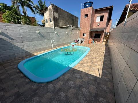 Sobrado à venda em Mongaguá, Jussara, com 3 quartos, com 52.5 m²
