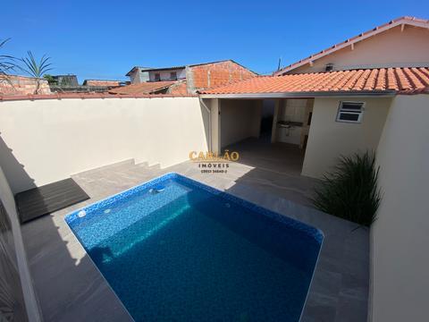 Casa à venda em Mongaguá, Jardim Praia Grande, com 1 suíte, com 90 m²